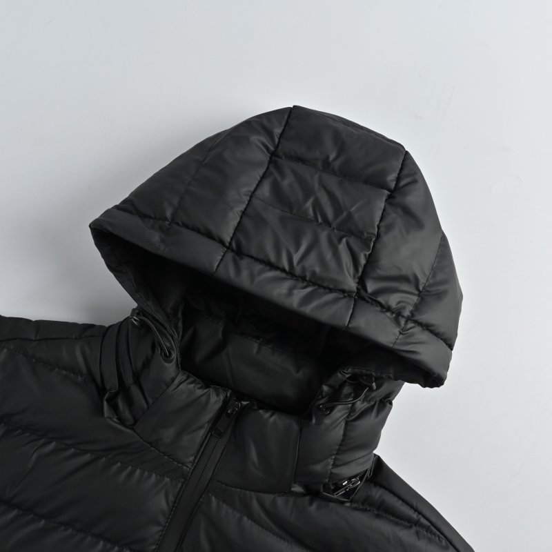 Black Puffer Down Jacket - Lightweight Winter Coat view