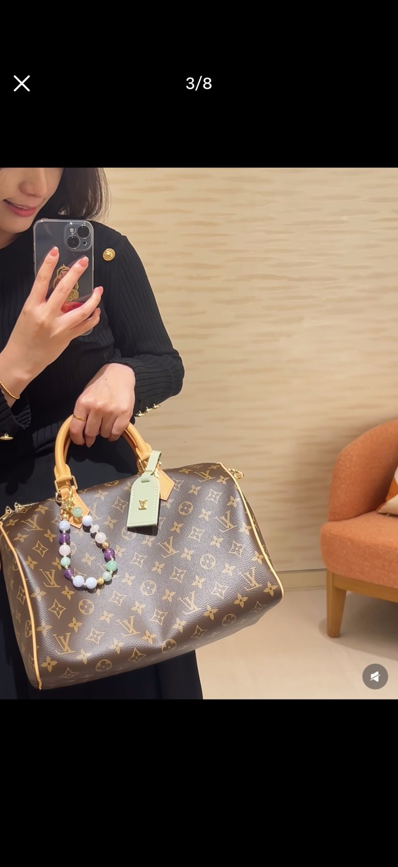 Louis Vuitton Monogram Canvas Speedy Handbag Brown view