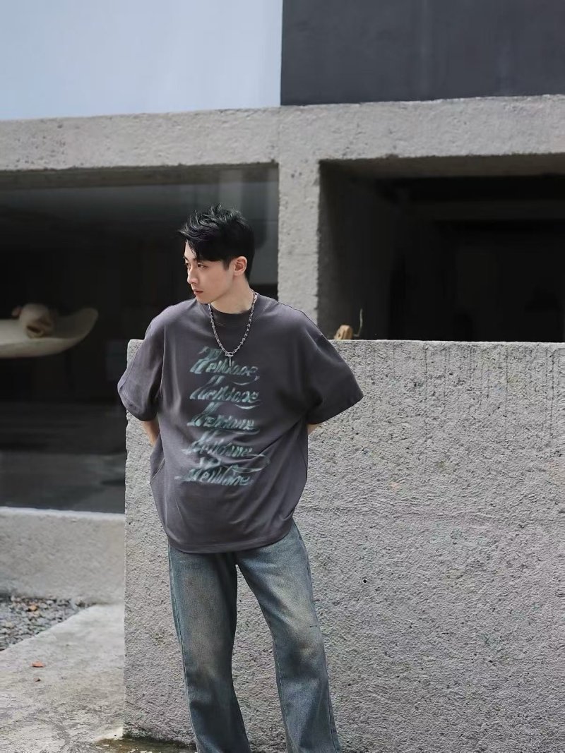 Black Graphic Print Short Sleeve T-Shirt view