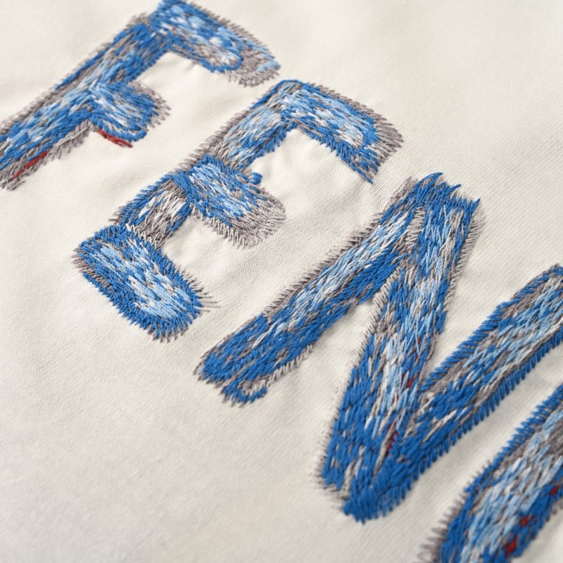 Fendi Blue Logo White T-Shirt view