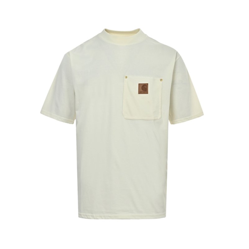 Cream Utility Pocket T-Shirt with Brown Label view