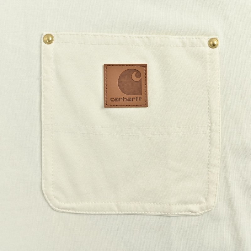 Cream Utility Pocket T-Shirt with Brown Label view