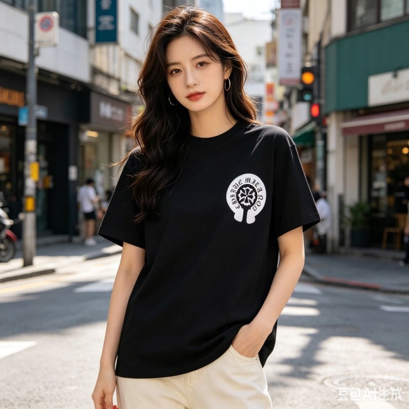 Black Horseshoe Symbol Graphic T-Shirt