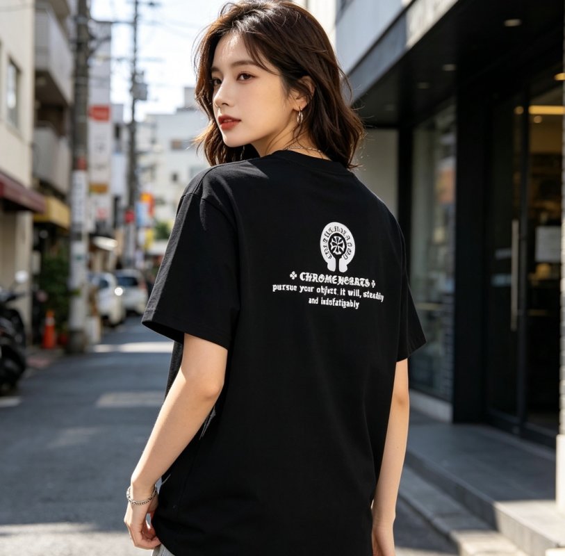 Black Horseshoe Symbol Graphic T-Shirt view