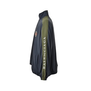 Balenciaga 26SS Vintage Crest Nylon Windbreaker Jacket Navy view 2