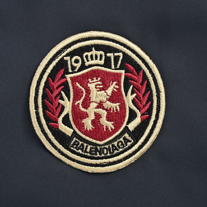 Balenciaga 26SS Vintage Crest Nylon Windbreaker Jacket Navy view
