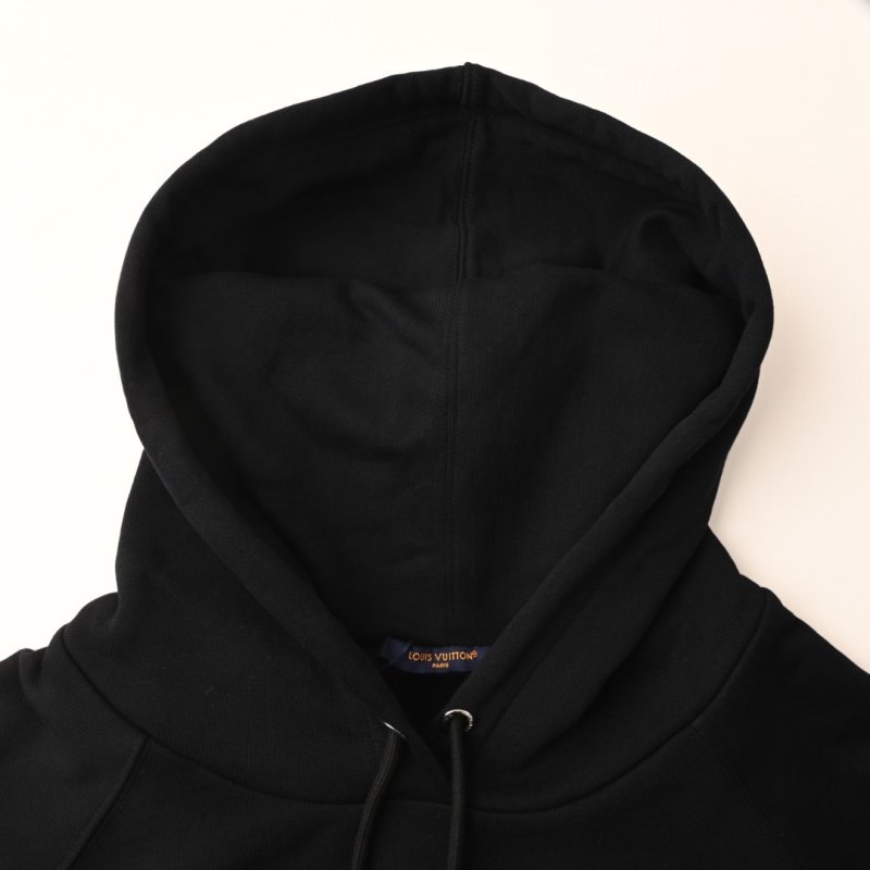 Louis Vuitton LV Rhinestone Logo Black Hoodie view