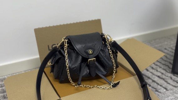 Louis Vuitton Monogram Empreinte Black Shoulder Bag