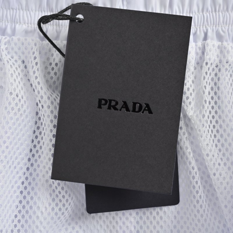 Prada White Nylon Swim Shorts view