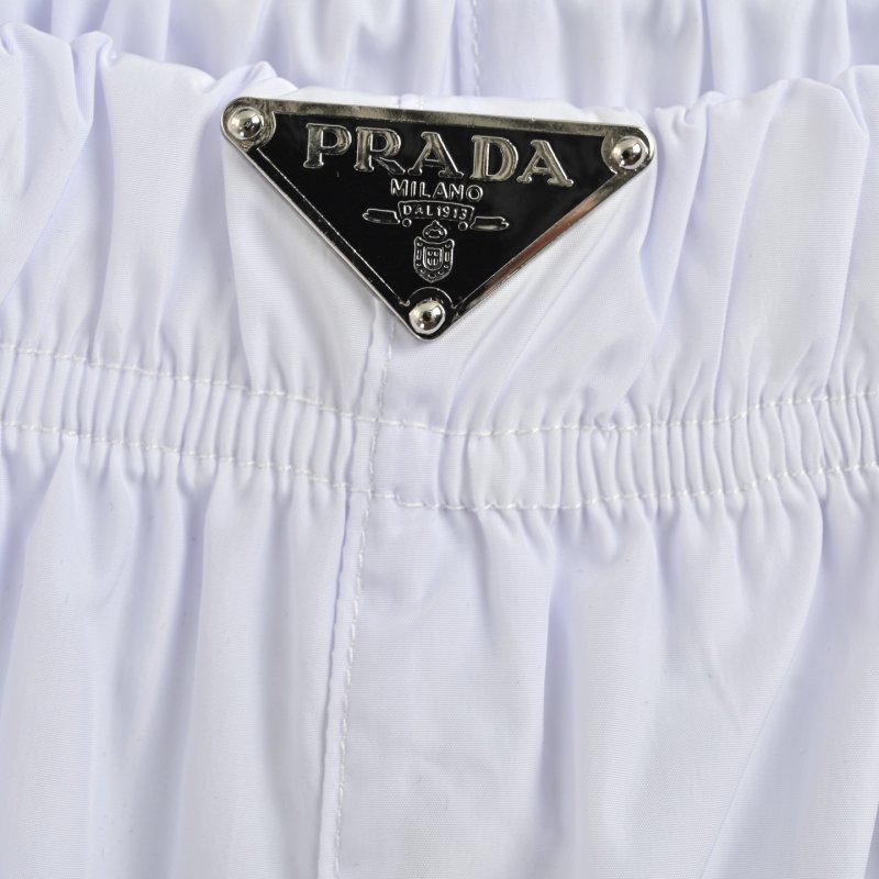 Prada White Nylon Swim Shorts view