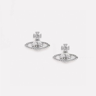 Vivienne Westwood Orb Stud Earrings Silver view 6