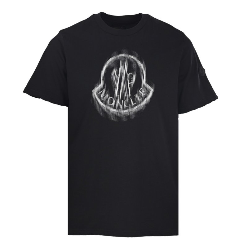 Moncler Black Graphic Logo T-Shirt view