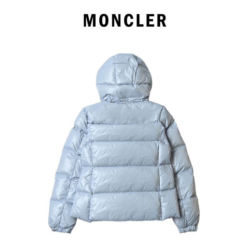 Light Blue Puffer Down Jacket with Quilted Design view