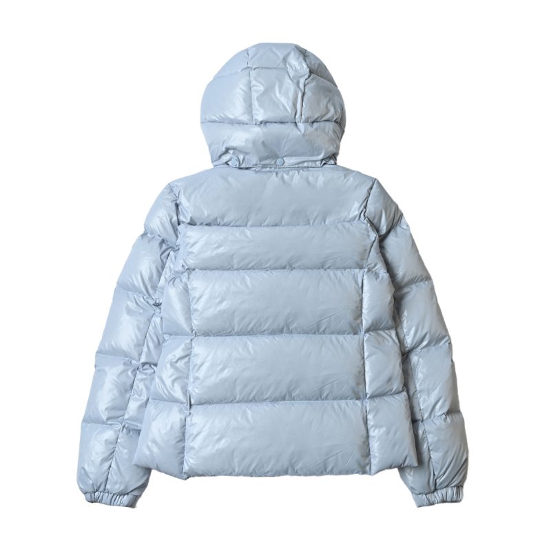 Light Blue Puffer Down Jacket with Quilted Design view