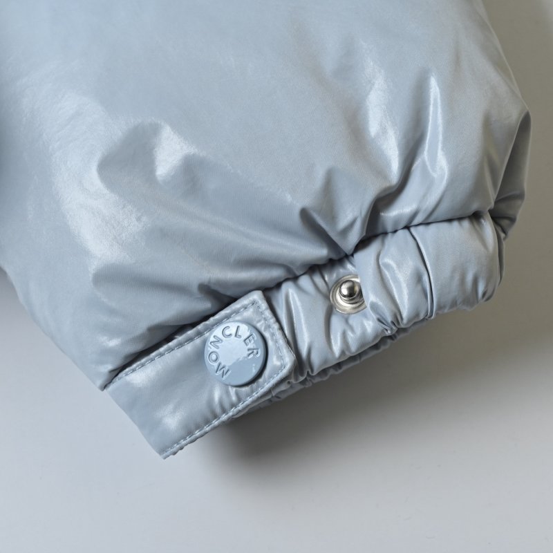 Light Blue Puffer Down Jacket with Quilted Design view
