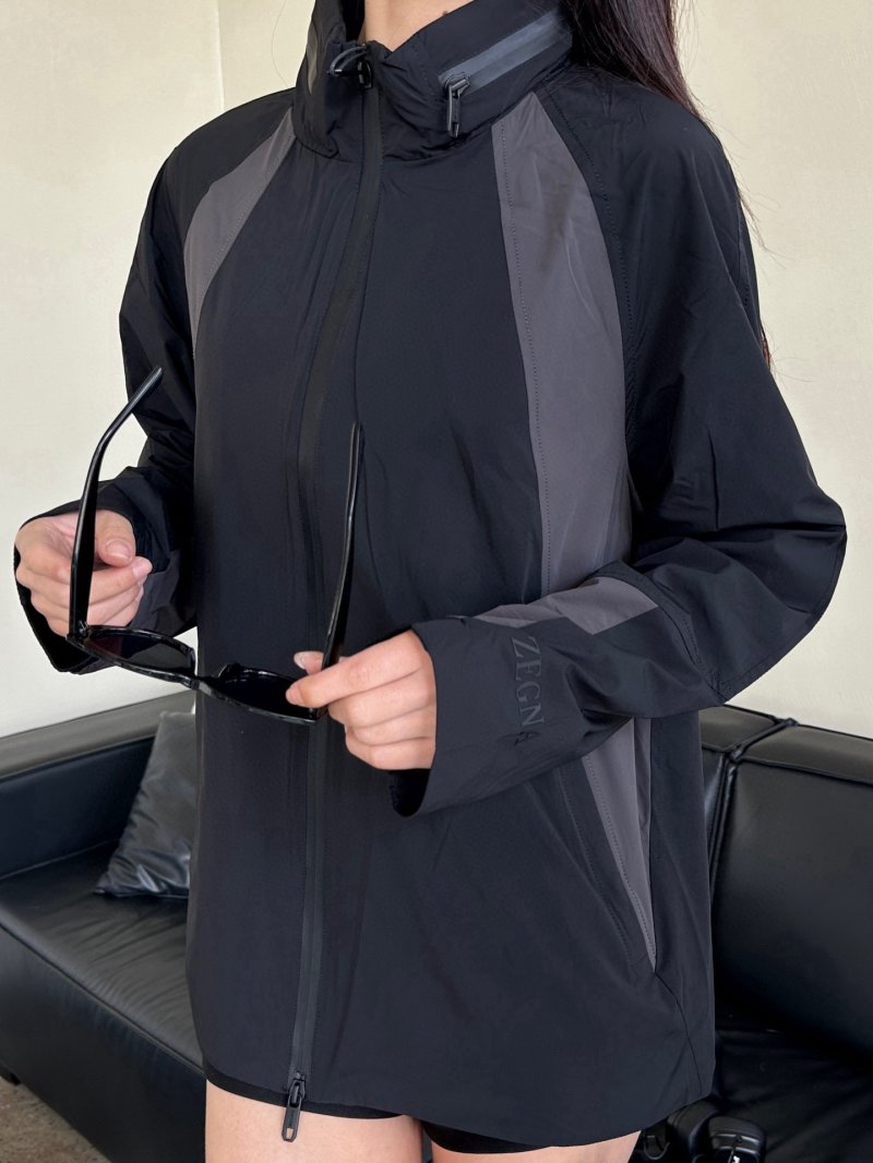 Black Oversized Blazer Jacket with Contrast Sleeves view