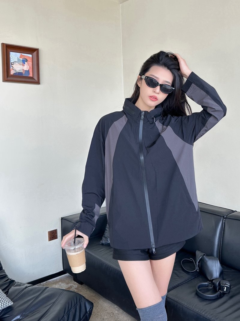 Black Oversized Blazer Jacket with Contrast Sleeves view