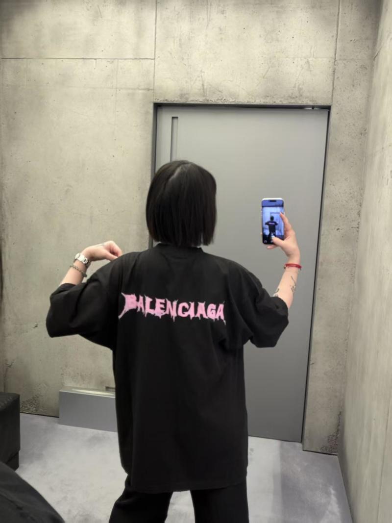 Black Oversized Short Sleeve T-Shirt with Red Embroidered Logo view