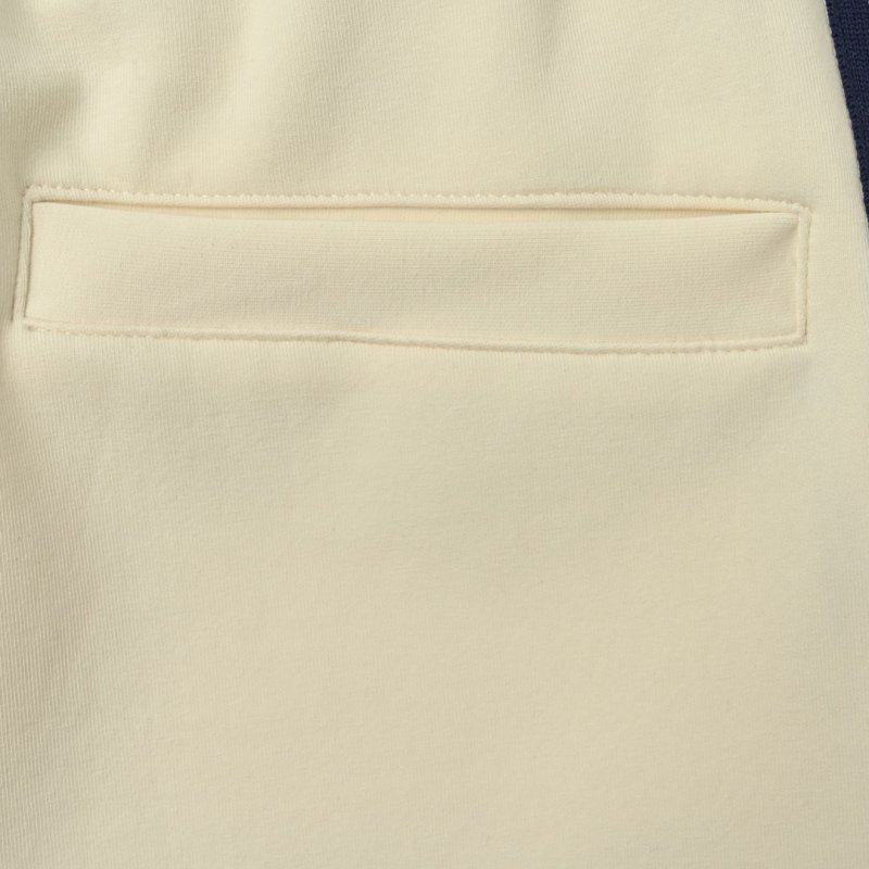 Cream Bermuda Shorts with Side Stripe Detail view