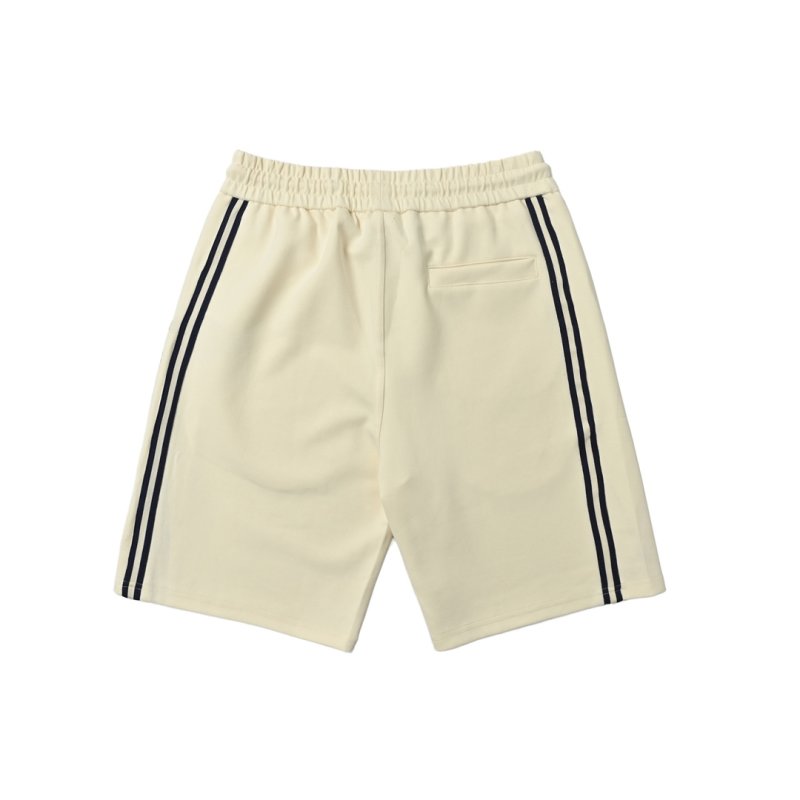 Cream Bermuda Shorts with Side Stripe Detail view
