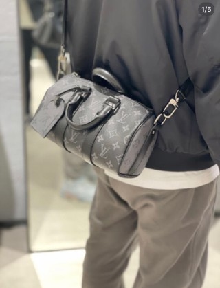 Louis Vuitton Monogram Keepall Bandoulière Grey