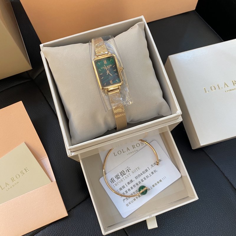Lola Rose Malachite Stone Dial Watch Gold view