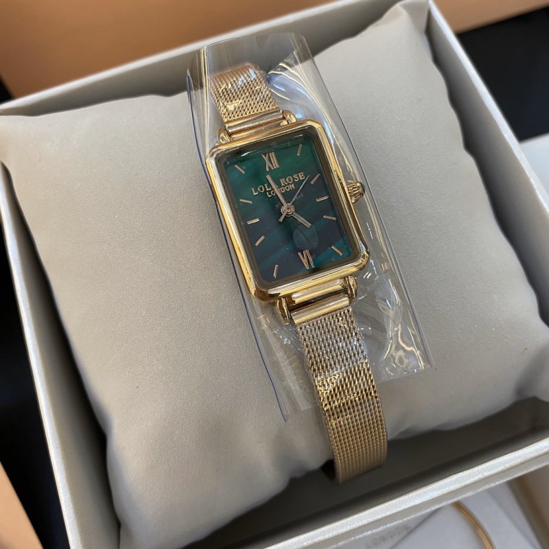 Lola Rose Malachite Stone Dial Watch Gold view