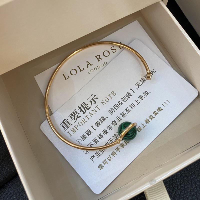 Lola Rose Malachite Stone Dial Watch Gold view