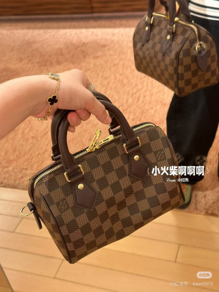 Louis Vuitton Damier Speedy Handbag Brown view 2