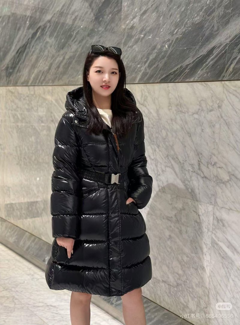 Moncler Black Puffy Long Down Jacket view