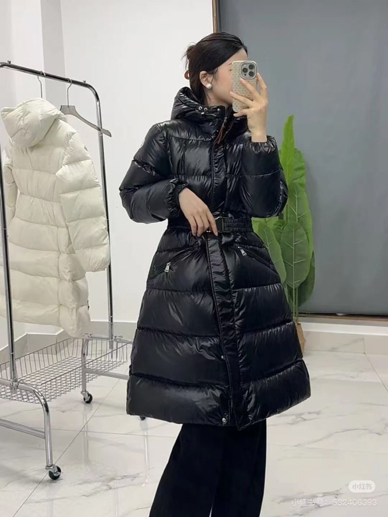 Moncler Black Puffy Long Down Jacket view