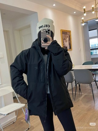 Essentials Black Puffer Jacket with Hood view 3