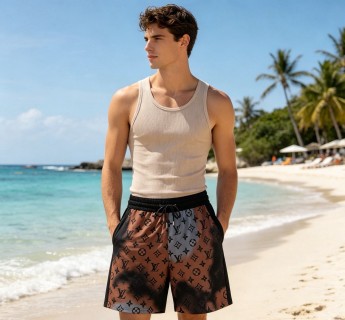 Louis Vuitton Monogram Shorts Brown & Black view 2