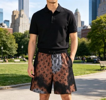 Louis Vuitton Monogram Shorts Brown & Black view 5