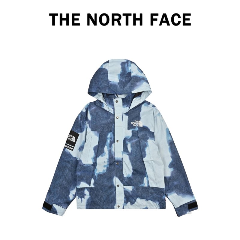 The North Face Navy & Grey Color-Block Windbreaker Jacket view