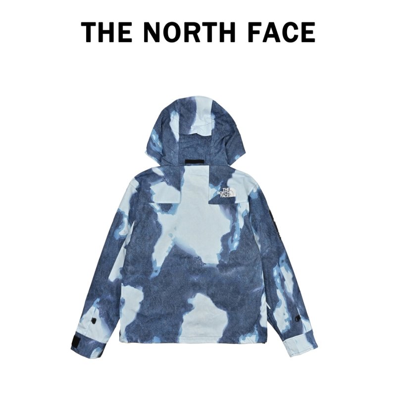 The North Face Navy & Grey Color-Block Windbreaker Jacket view