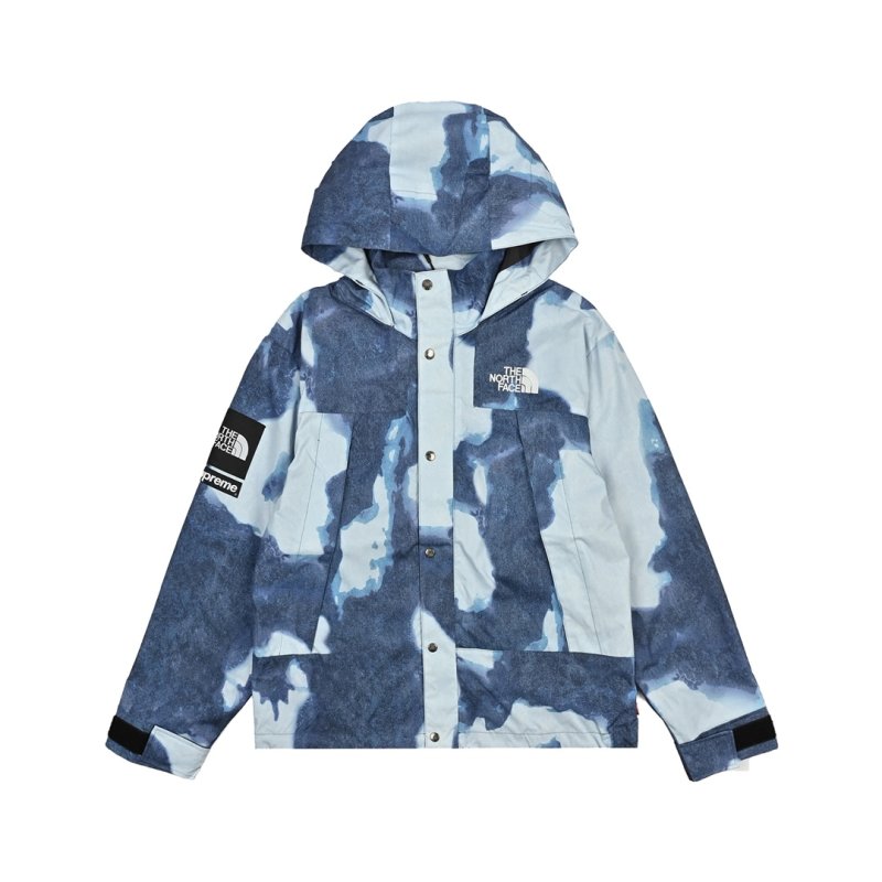 The North Face Navy & Grey Color-Block Windbreaker Jacket view
