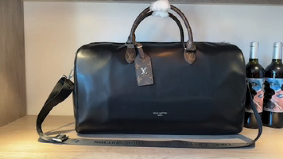 Louis Vuitton Keepall 55 Black Monogram Travel Bag