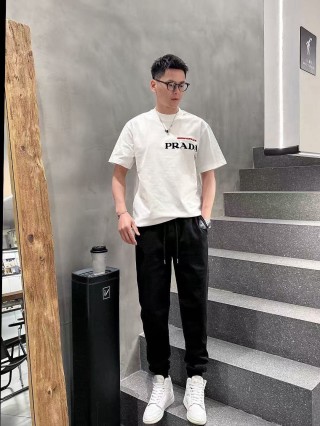 Black Drawstring Tapered Trousers