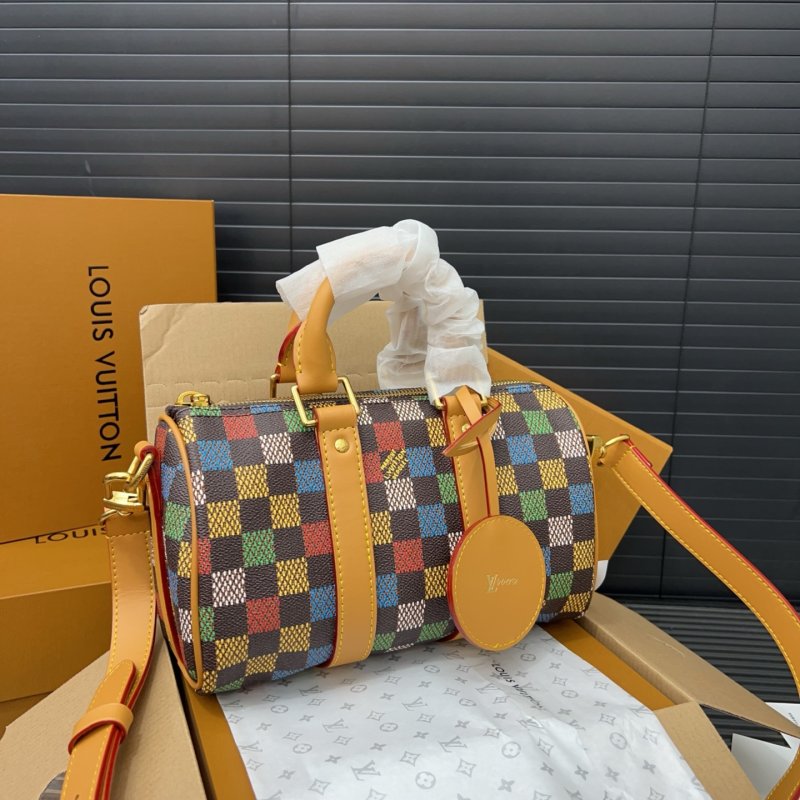 Louis Vuitton Keepall 25 Multicolor Checkered Bag view