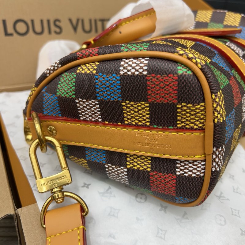 Louis Vuitton Keepall 25 Multicolor Checkered Bag view