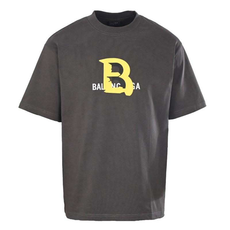 Balenciaga Logo Print Oversized T-Shirt Charcoal view