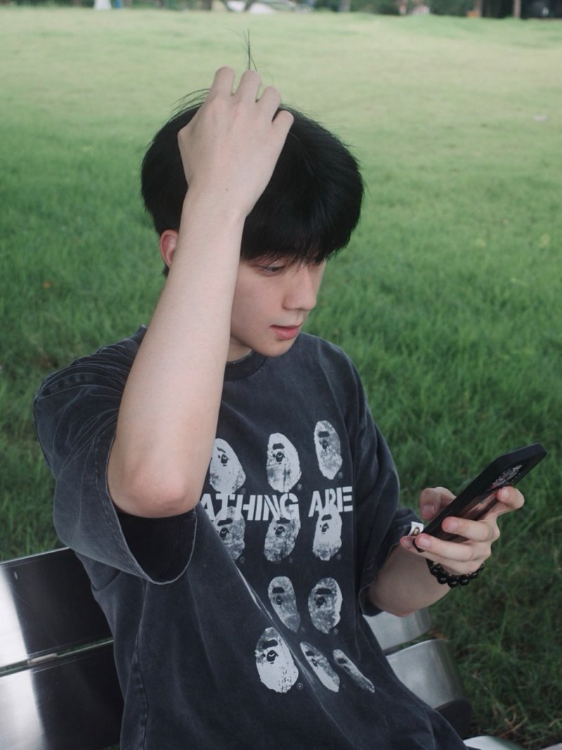 Bape Multi-Head Logo Black T-Shirt view
