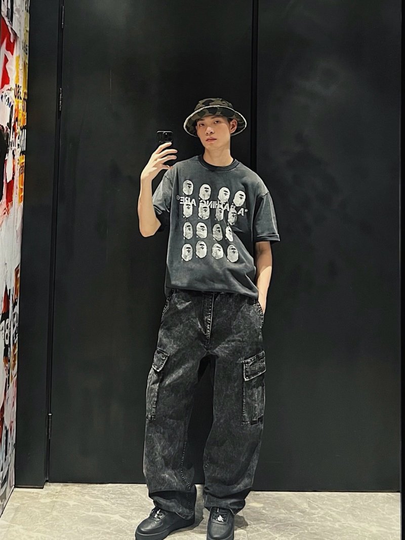 Bape Multi-Head Logo Black T-Shirt view