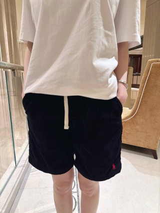 Polo Ralph Lauren Black Ribbed Shorts with Embroidered Logo view 9