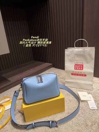 Fendi Peekaboo Mini Black Shoulder Bag view 5