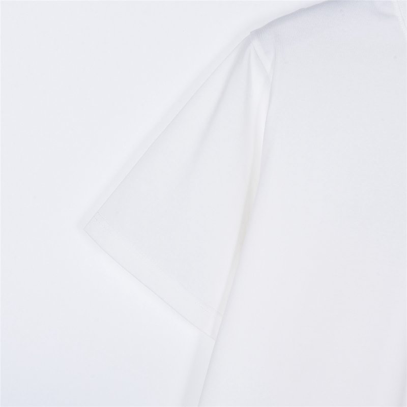 Louis Vuitton White Crew Neck T-Shirt with Golden Emblem view