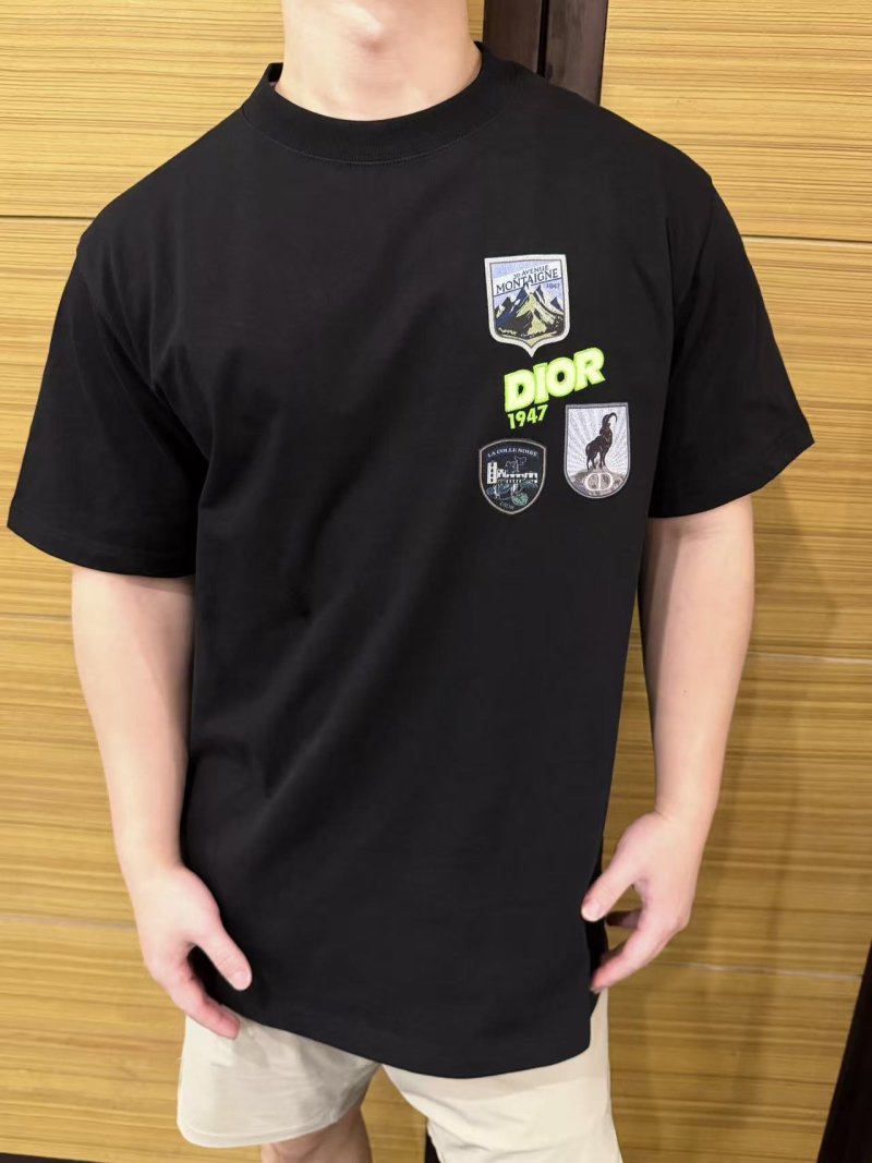 Dior 1947 Multi-Badge Black T-Shirt