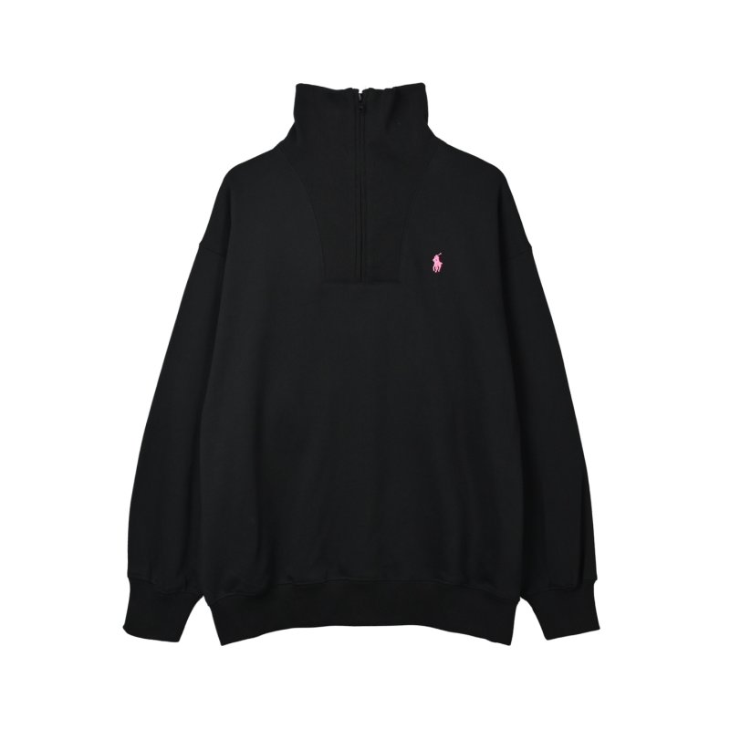 Ralph Lauren Black Hoodie with Pink Pony Logo view