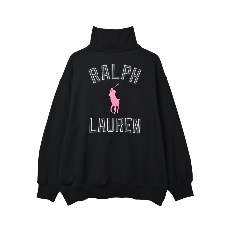 Ralph Lauren Black Hoodie with Pink Pony Logo view